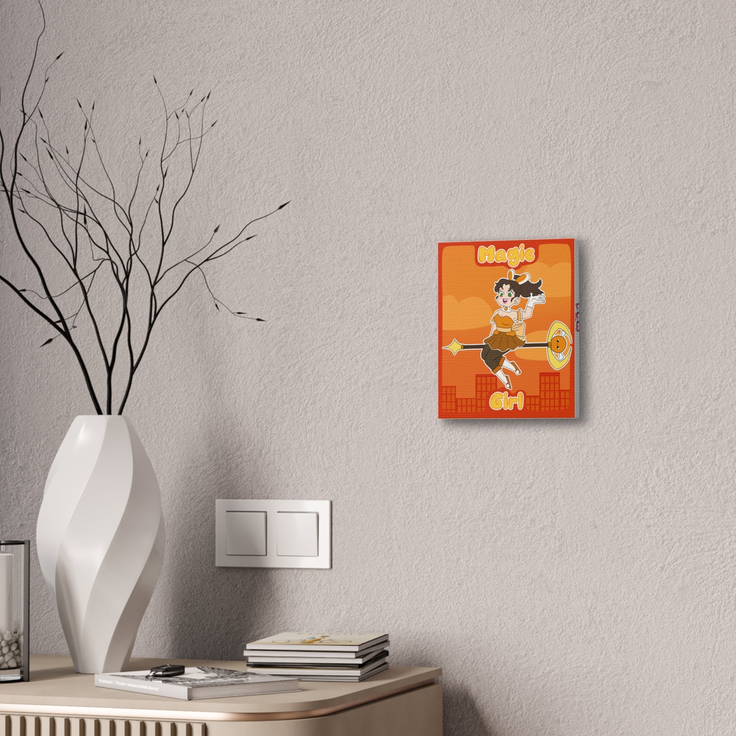 Magic Girl Canvas Art - Orange