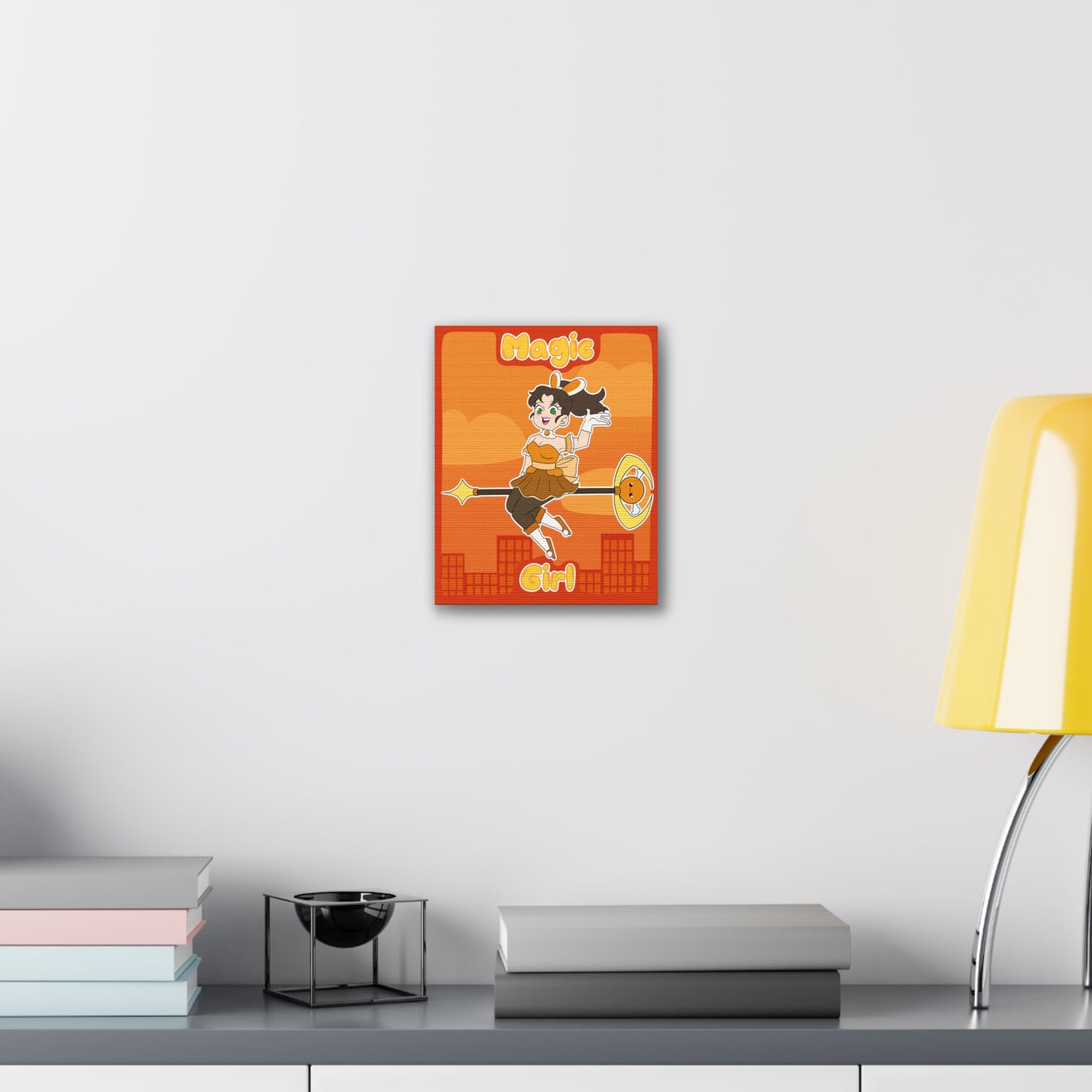 Magic Girl Canvas Art - Orange